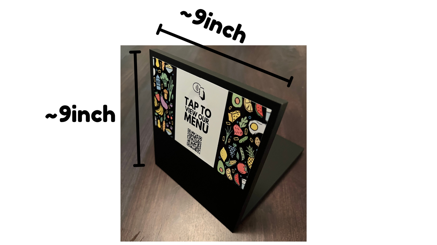 Interactive Restaurant Menu Signs with QR Code and NFC Features