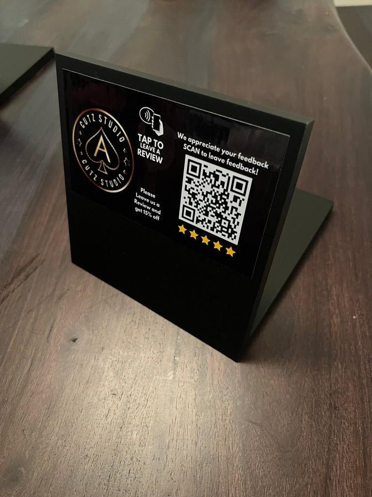 Interactive Restaurant Menu Signs with QR Code and NFC Features