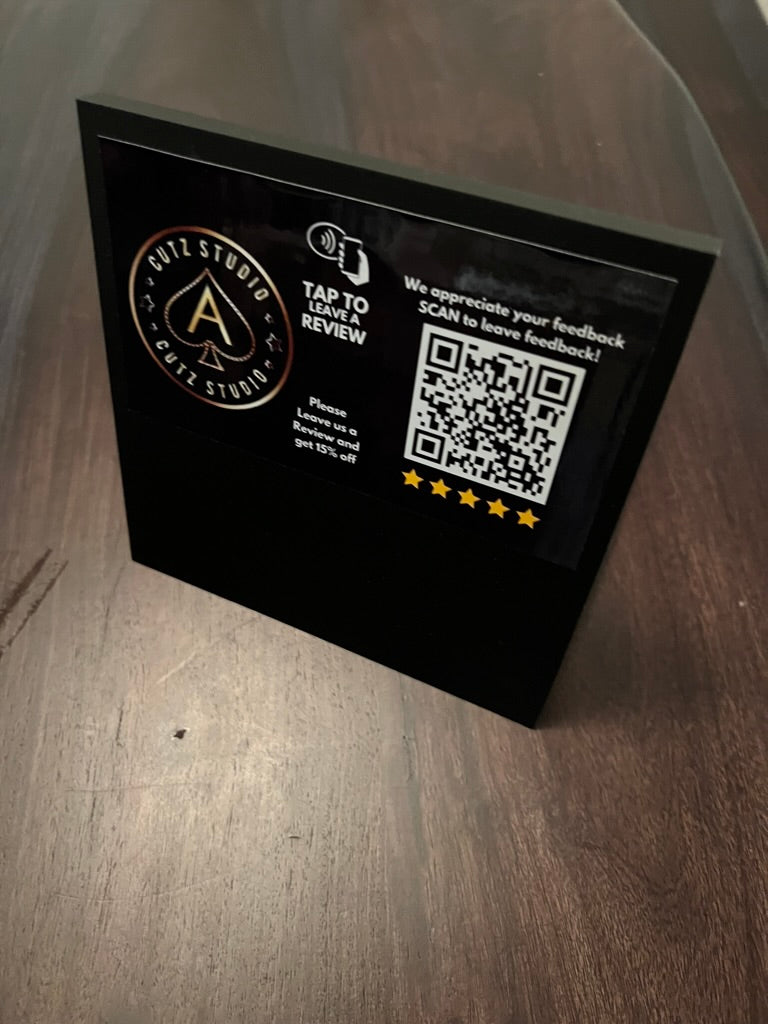 Interactive Restaurant Menu Signs with QR Code and NFC Features