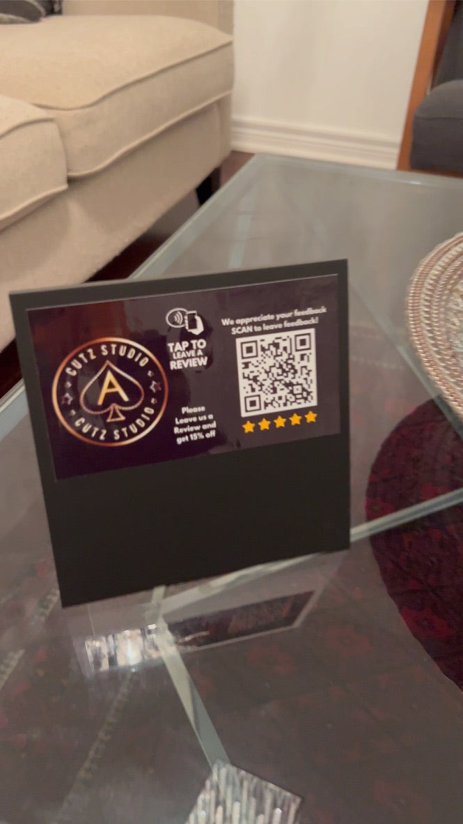 Interactive Restaurant Menu Signs with QR Code and NFC Features