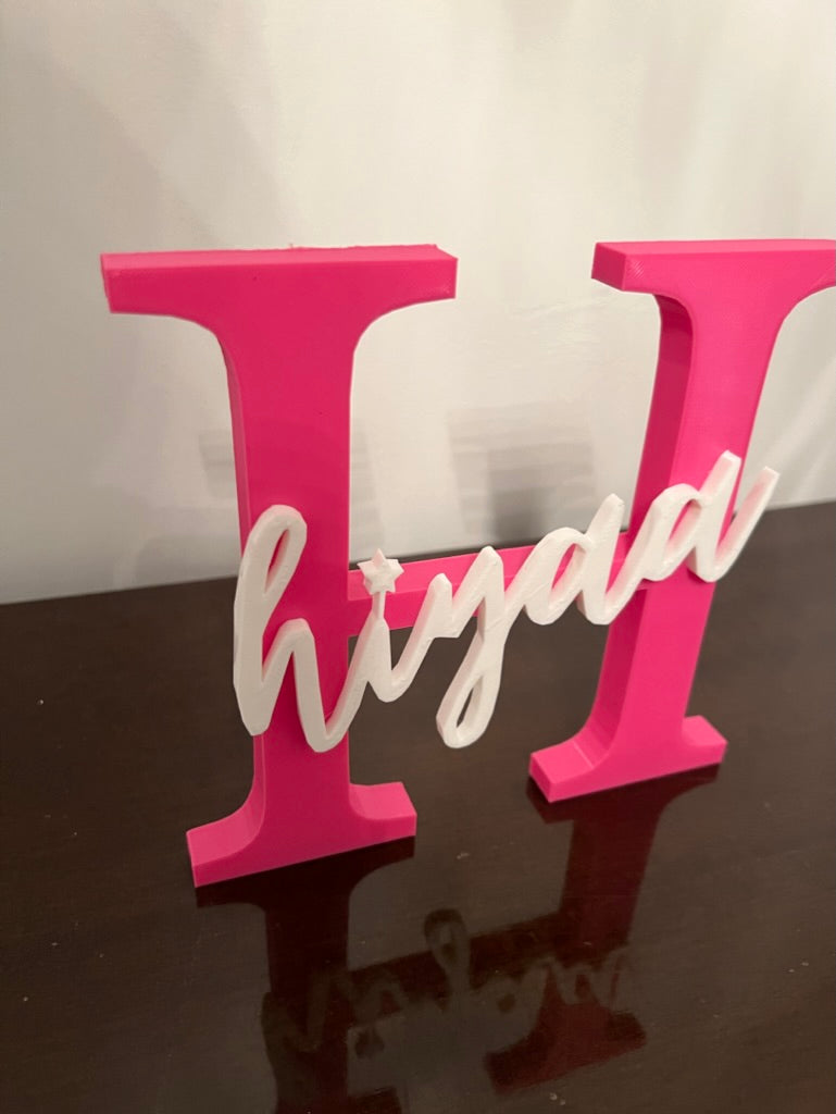 Personalized Capital Letter Name Sign