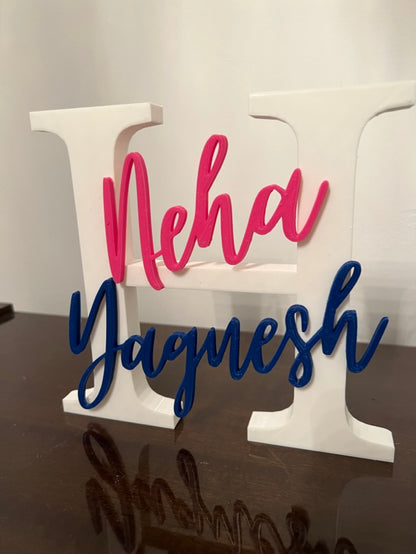 Personalized Capital Letter Name Sign