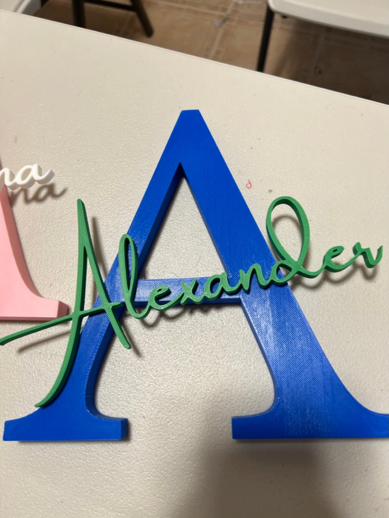 Personalized Capital Letter Name Sign